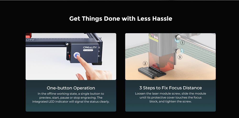 Creality CV-30 10W Portable Laser Engraving Machine Engraving Area 400x400mm