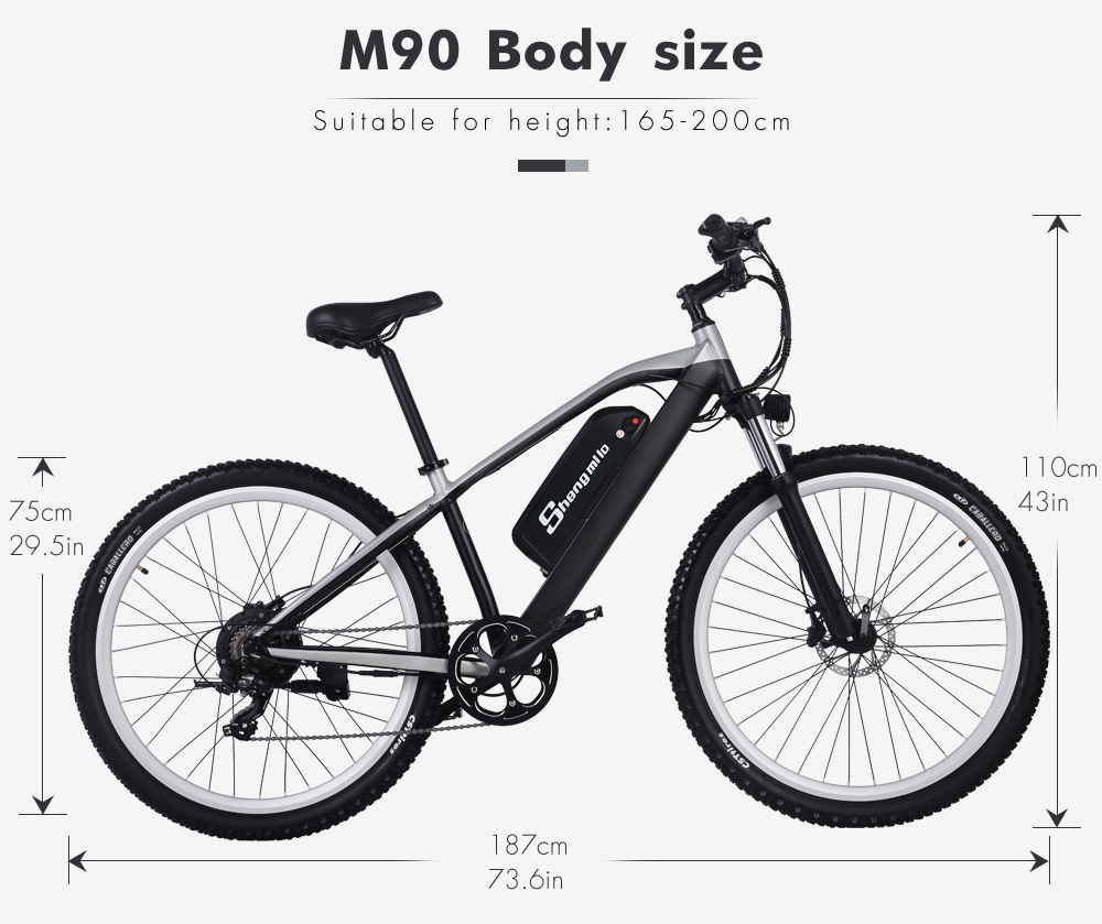Shengmilo M90 Mountain E-bike 29 Inch 500W 48V 17Ah 40km/h Max Speed 180kg Max Load Electric Bike - Black