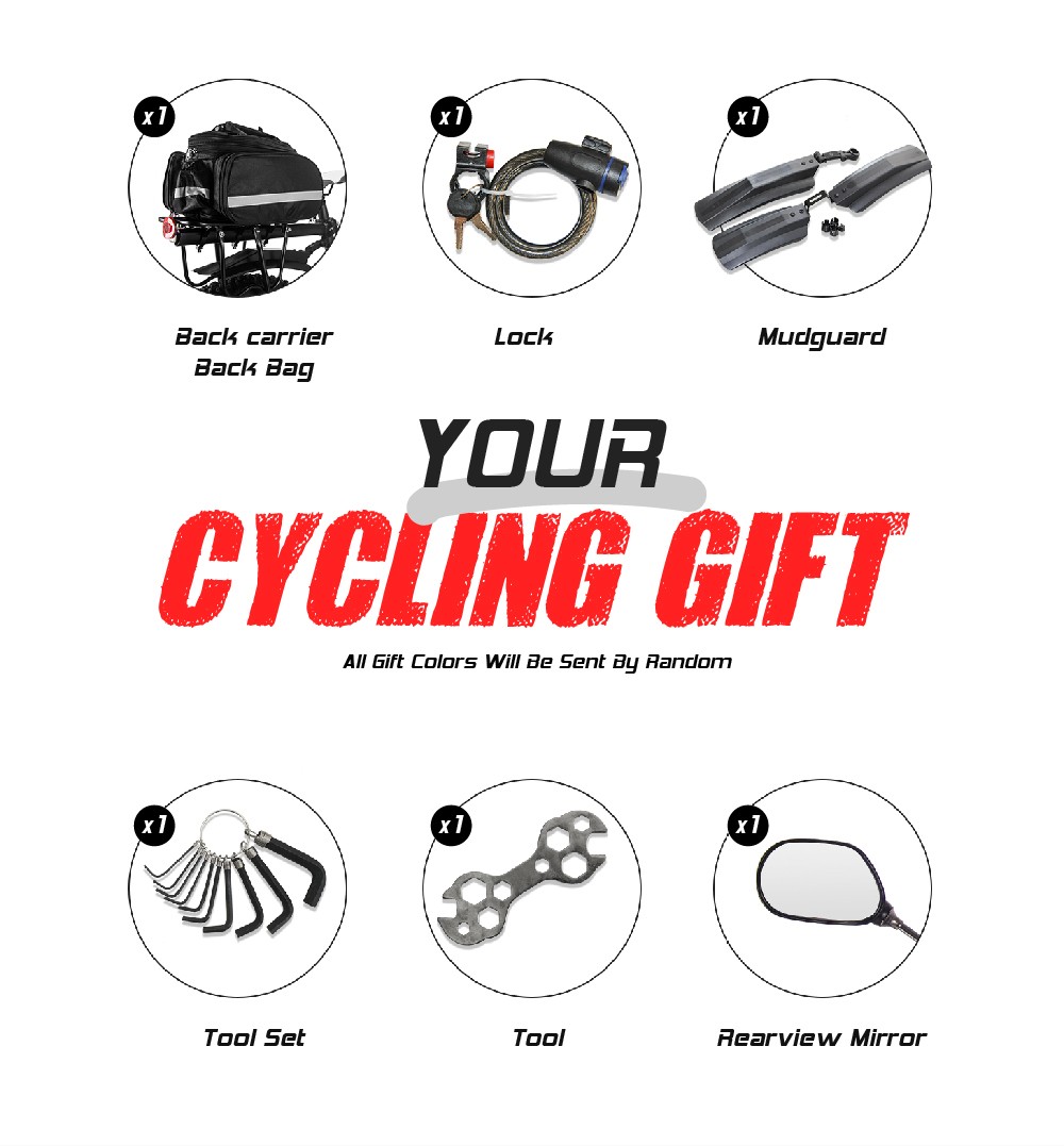 CYSUM M980 Fat Tire Electric Bike 48V 1000W Brushless Motor 17Ah Removable Battery For 50-70 Range - Black-Yellow 40 CYSUM M980 Fat Tire Electric Bike 48V 1000W Brushless Motor 17Ah Removable Battery for 50-70 Range - Black-Yellow