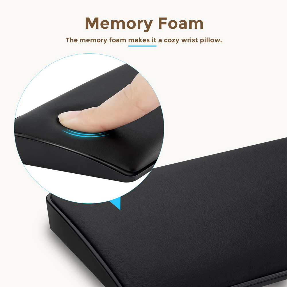 Redragon P035 Meteor S Keyboard Wrist Rest Pad Soft Memory Foam Wrist Support Anti-Slip Rubber Base Size 289*73*20mm