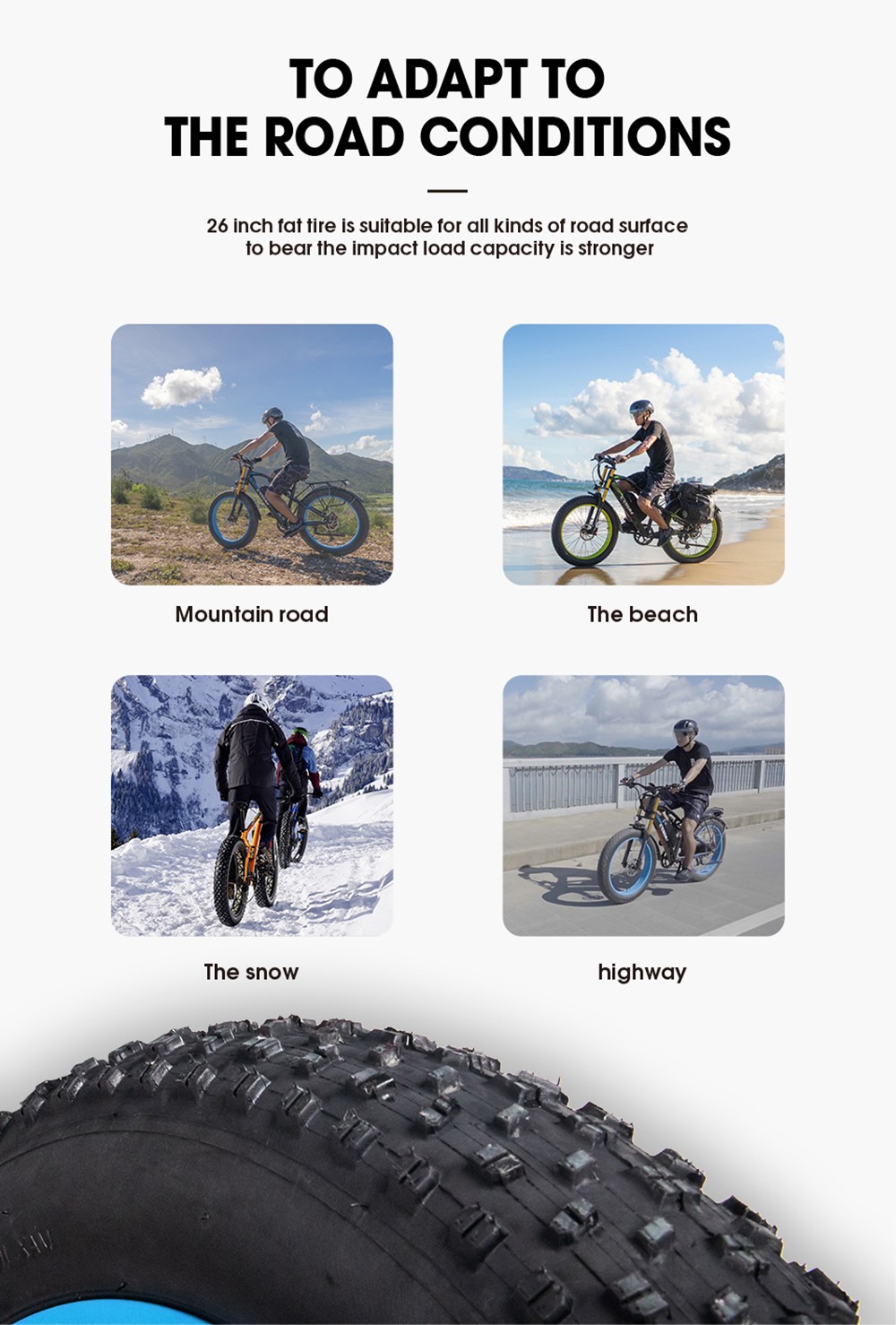 CYSUM M900 Fat Tire Electric Bike 48V 1000W Brushless Gear Motor 17Ah Removable Battery for 50-70 Range - Black-Green 20 CYSUM M900 Fat Tire Electric Bike 48V 1000W Brushless Gear Motor 17Ah Removable Battery for 50-70 Range - Black-Green