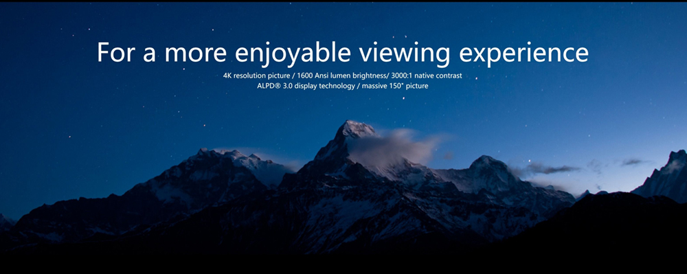 Xiaomi Mi 4K UHD Projector, Android TV 9.0, Dolby DTS, ALPD 3.0, 1300LM, 150in Projection, 16GB Storage, 5G WiFi, Global Version