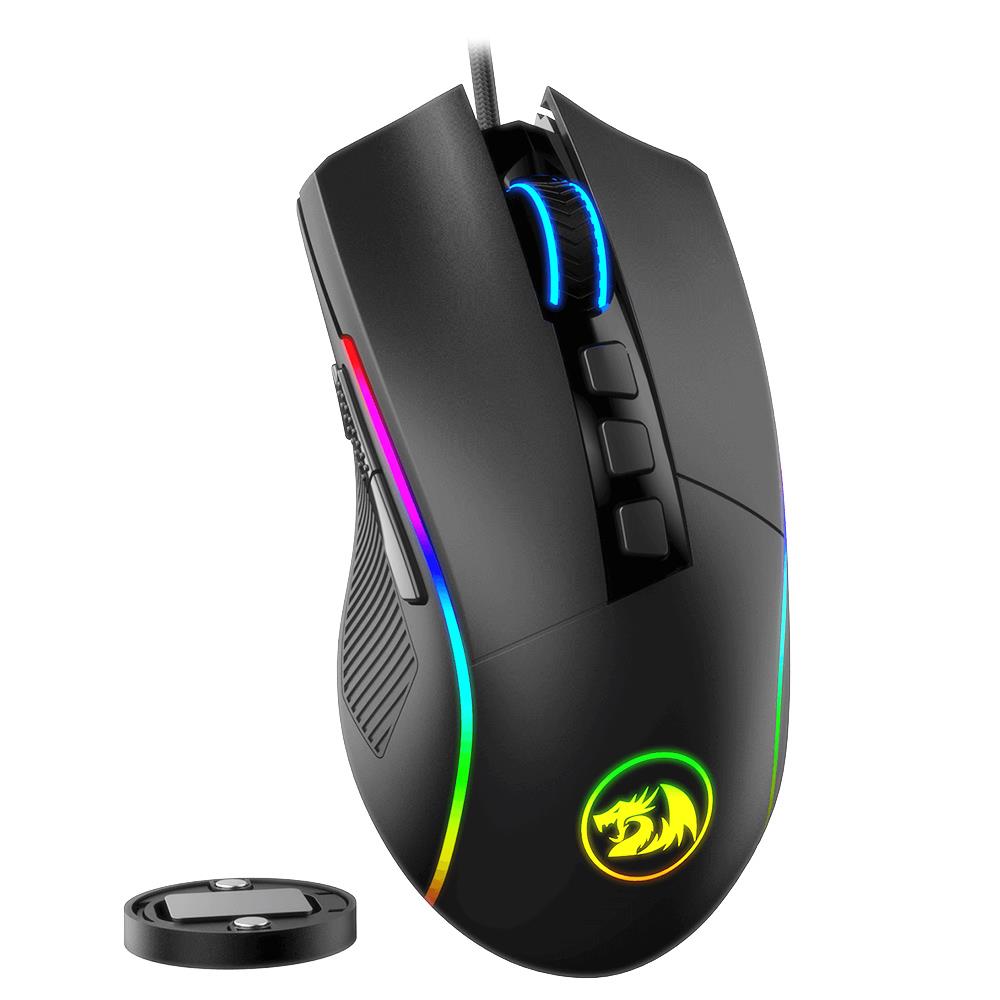 Redragon M721 PRO Lonewolf 2 Wired Gaming Mouse, 16000DPI, 8 Buttons Programmable - Black