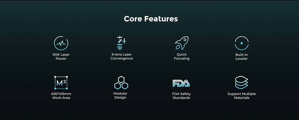 Creality CV-30 10W Portable Laser Engraving Machine Engraving Area 400x400mm