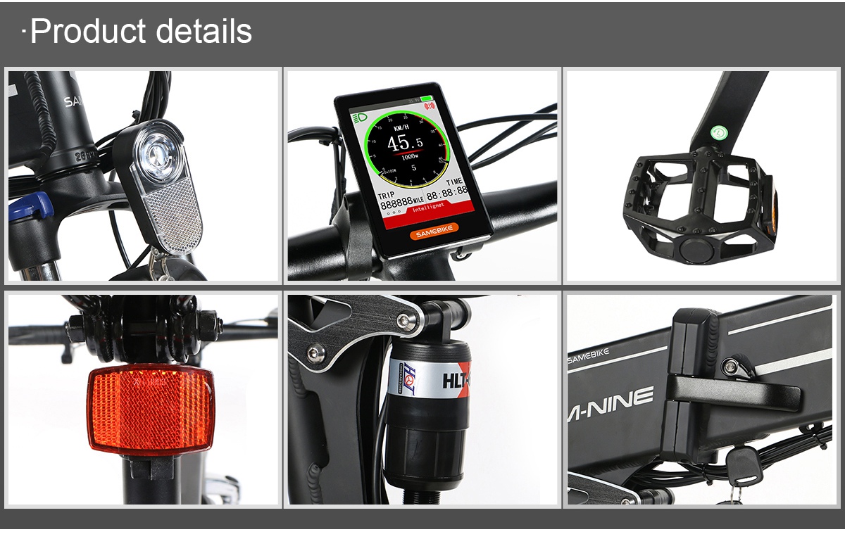 Samebike LO26-II Portable Folding Smart Electric Moped Bike 500W Motor Max 35km/h 26 Inch Tire - Black 36 Samebike LO26-II Portable Folding Smart Electric Moped Bike 500W Motor Max 35km/h 26 Inch Tire - Black