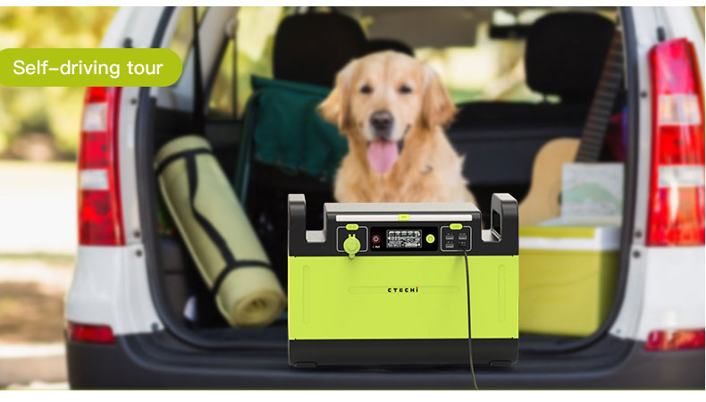 CTECHi GT1500 1500W Portable Power Station, 1210Wh LiFePO4 Battery, Pure Sine Wave Solar Generator, 60W PD Fast Charging