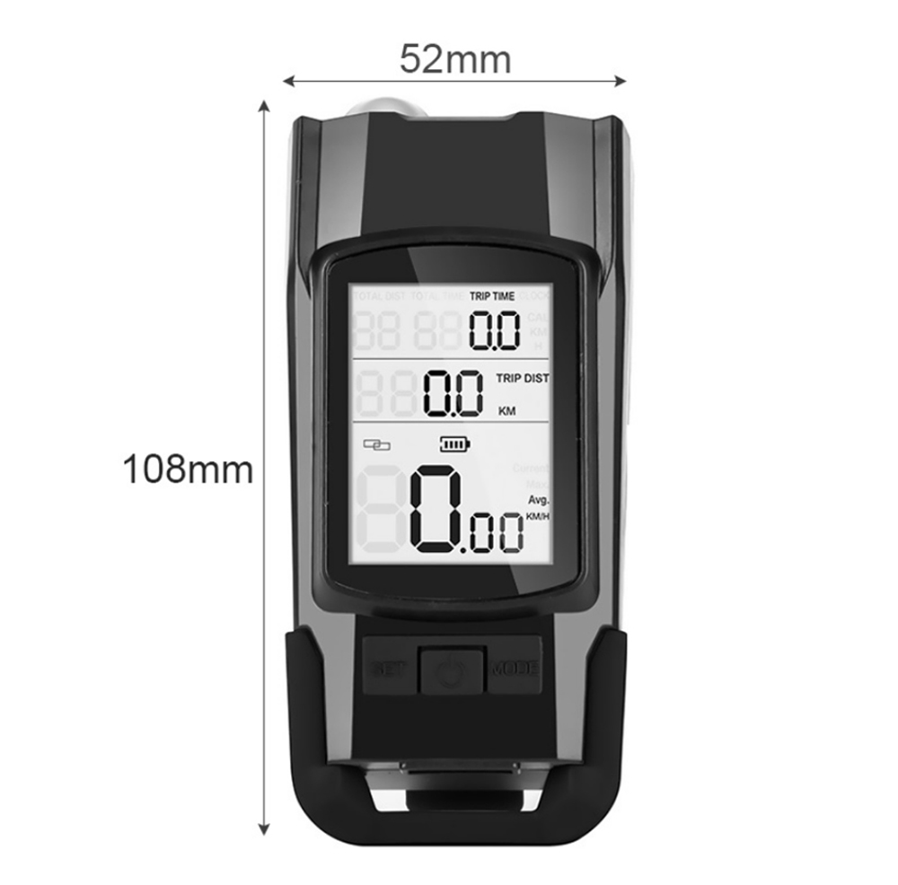 bicycle speedometer with light