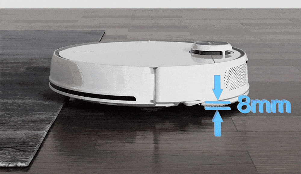 Redroad G10 Self-cleaning Robot Vacuum Cleaner 2800pa Suction High-Frequency Vibrating Mopping Auto Mop Lifting Electrolytic Water Sterilization LDS Navigation TOF Obstacle Avoidance 5200mAh Battery 450ml Dustbin 450ml Water Tank APP Control - White