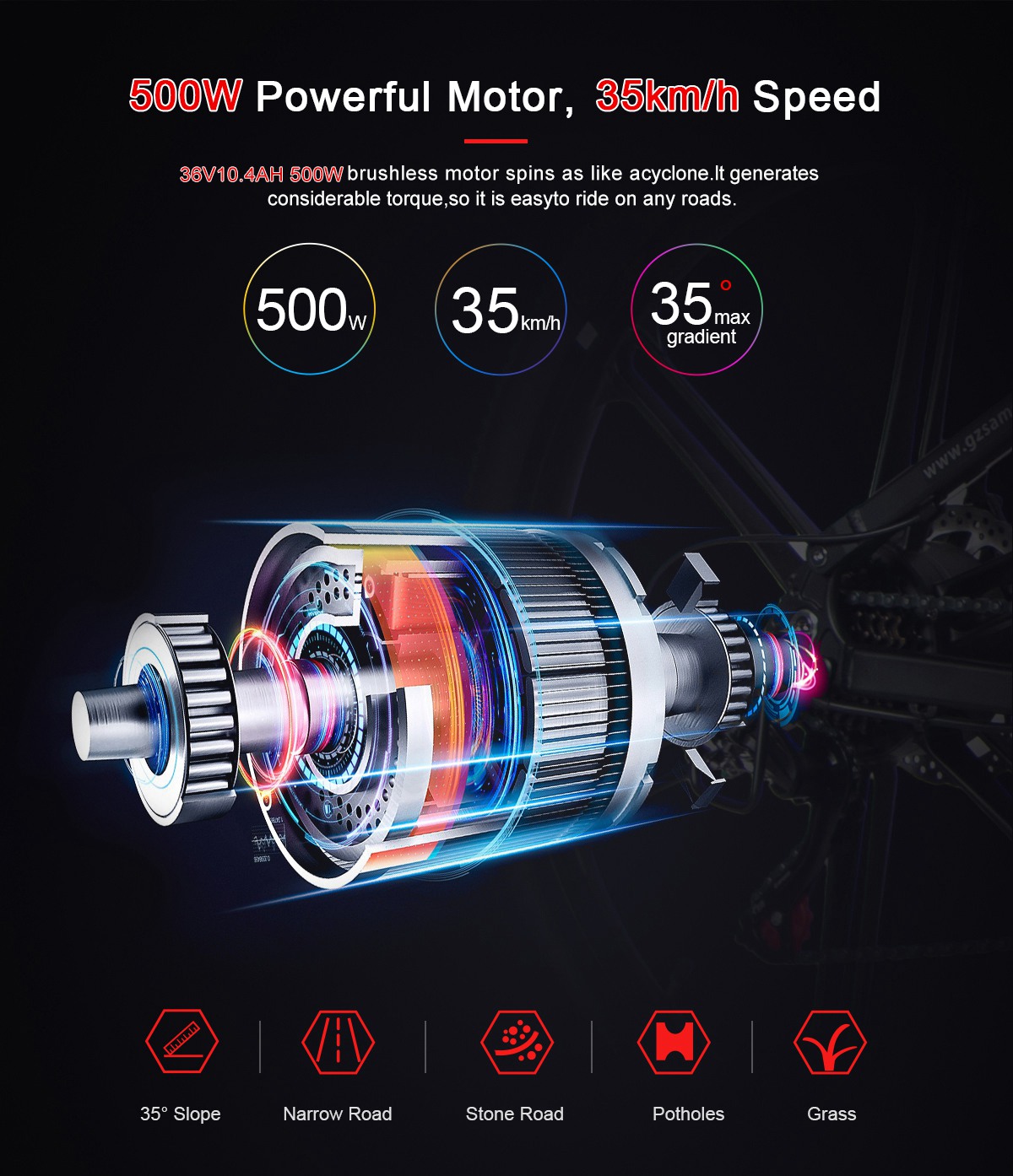 Samebike LO26-II Portable Folding Smart Electric Moped Bike 500W Motor Max 35km/h 26 Inch Tire - Black 22 Samebike LO26-II Portable Folding Smart Electric Moped Bike 500W Motor Max 35km/h 26 Inch Tire - Black