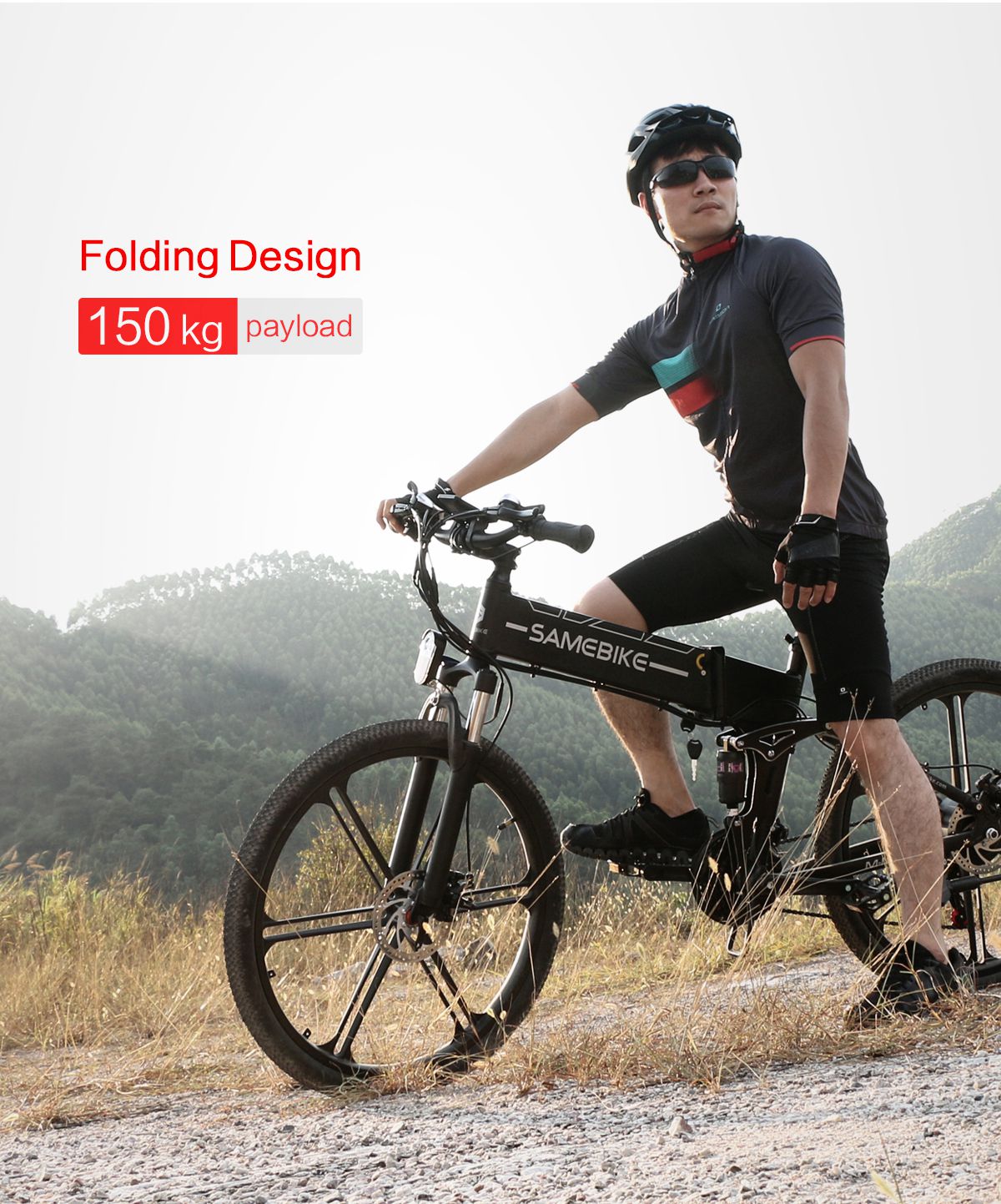 Samebike LO26-II Portable Folding Smart Electric Moped Bike 500W Motor Max 35km/h 26 Inch Tire - Black 12 Samebike LO26-II Portable Folding Smart Electric Moped Bike 500W Motor Max 35km/h 26 Inch Tire - Black