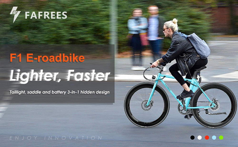 FAFREES F1 Electric Bike 250W Brushless Motor 25km/h Max Speed 9Ah Battery Shimano 7-Speed Transmission - Blue