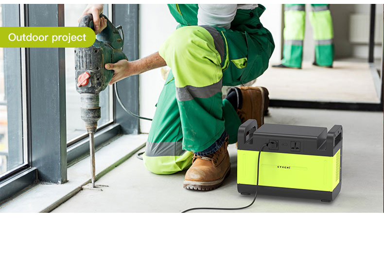 CTECHi GT1500 1500W Portable Power Station, 1210Wh LiFePO4 Battery, Pure Sine Wave Solar Generator, 60W PD Fast Charging