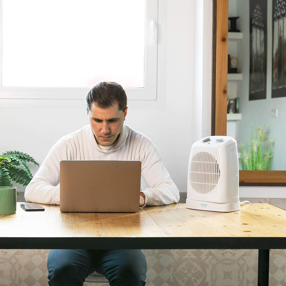 Cecotec Ready Warm 9850 Portable Fan Heater Force Rotate 2000W Thermostat with 2 Power Levels