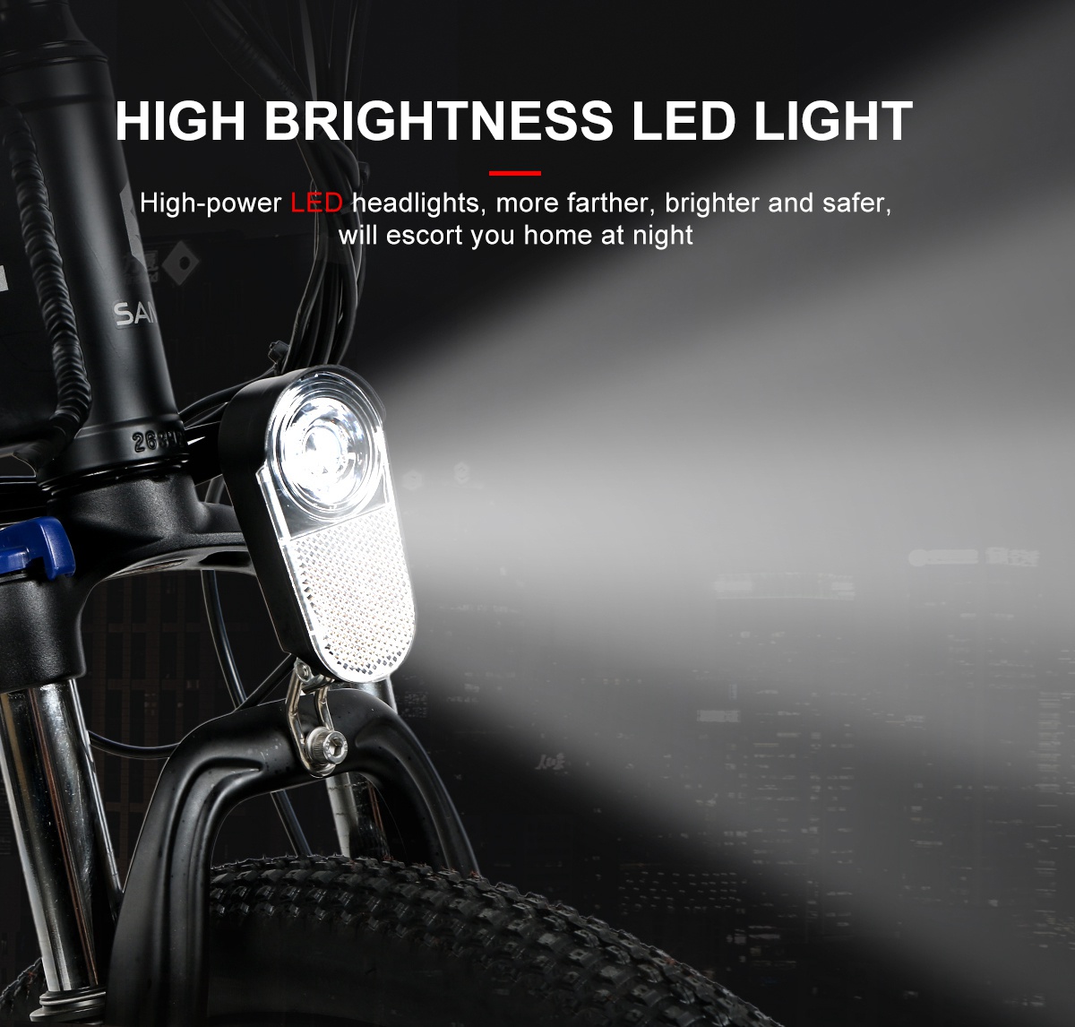 Samebike LO26-II Portable Folding Smart Electric Moped Bike 500W Motor Max 35km/h 26 Inch Tire - Black 24 Samebike LO26-II Portable Folding Smart Electric Moped Bike 500W Motor Max 35km/h 26 Inch Tire - Black