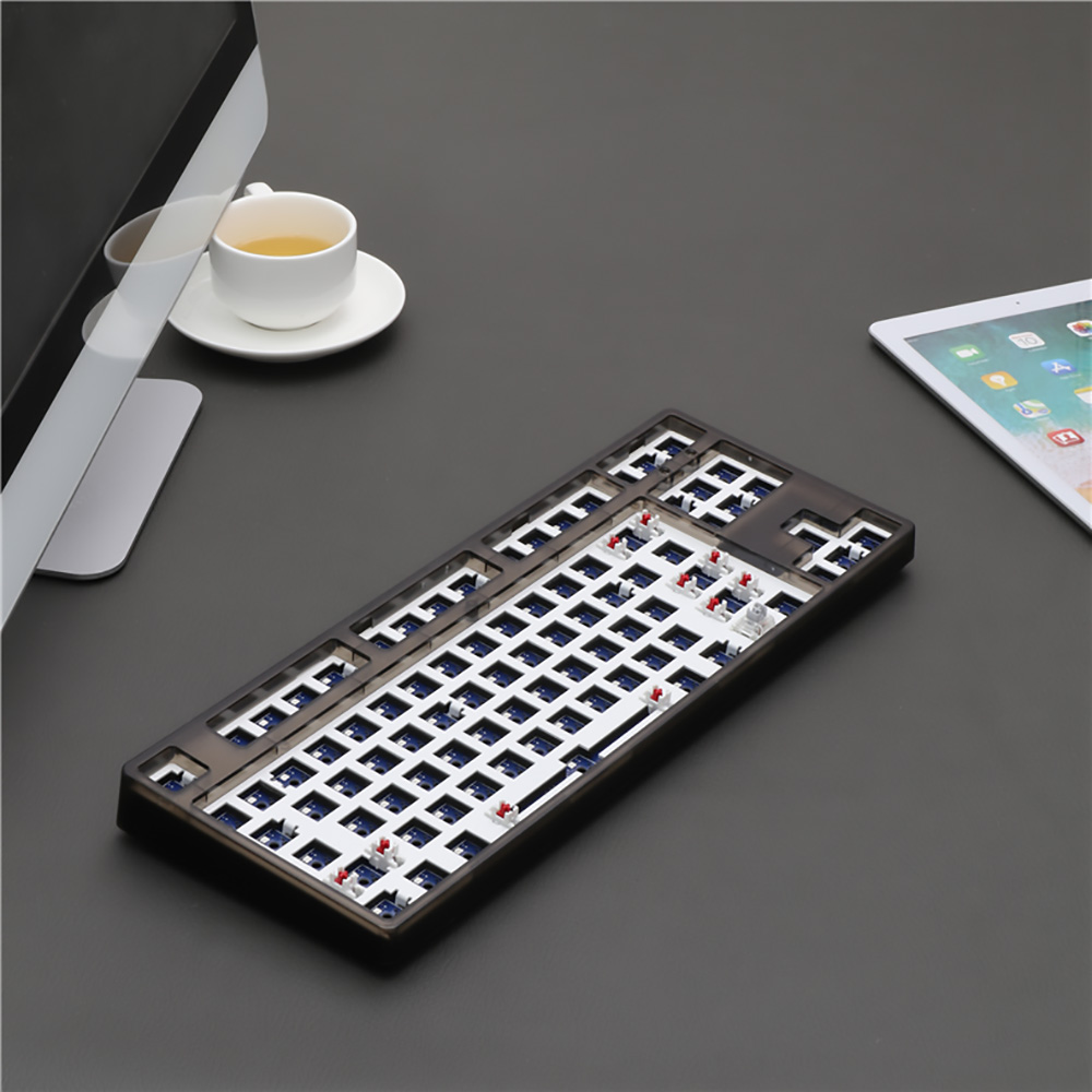 ACGAM MMD87 BT5.0 2.4G Type-C Connection 87 Keys Hot-Swappable Mechanical Keyboard DIY Kits - Black