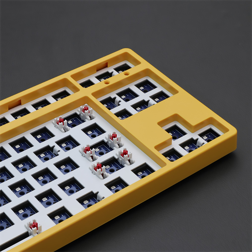 ACGAM MMD87 BT5.0 2.4G Type-C Connection 87 Keys Hot-Swappable Mechanical Keyboard DIY Kits - White
