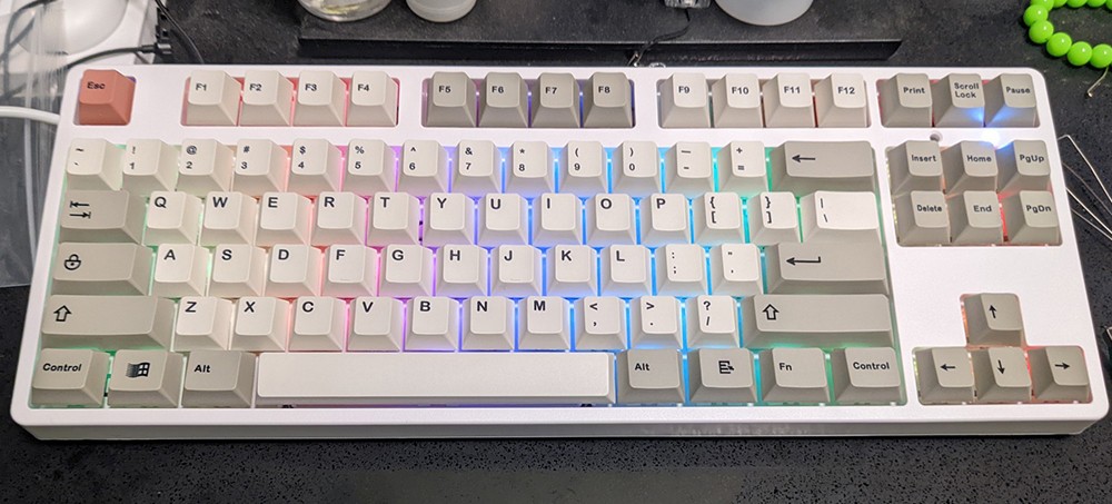 ACGAM MMD87 BT5.0 2.4G Type-C Connection 87 Keys Hot-Swappable Mechanical Keyboard DIY Kits - Yellow