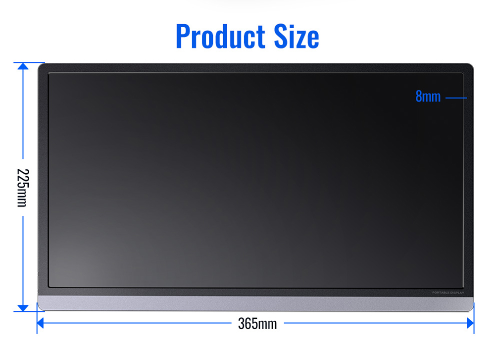 AOSIMAN ASM-156UCC Portable Monitor 15.6 inch IPS HDR 3840*2160 Resolution Full Metal Body Dual T ype-C+mini HDMI