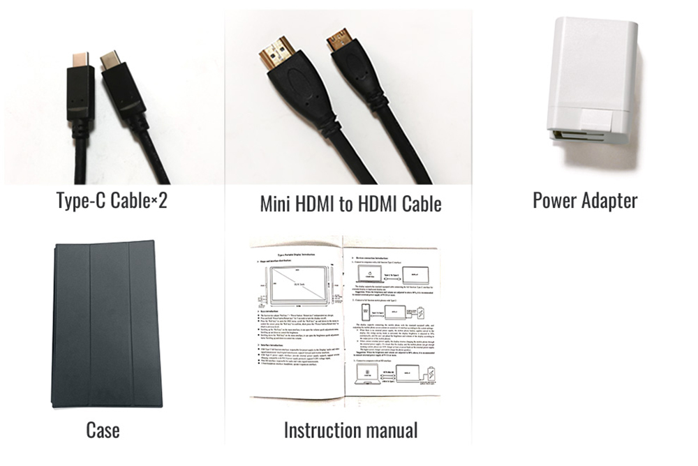 AOSIMAN ASM-156UCC Portable Monitor 15.6 inch IPS HDR 3840*2160 Resolution Full Metal Body Dual T ype-C+mini HDMI