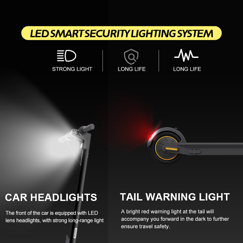 AOVOPRO AOVO Max Electric Scooter 10 Inch Pneumatic Tire 350W Rated Motor 35Km/h Max Speed 36V 15.6Ah Battery For 45-60km Range - Black 16 AOVO Max Electric Scooter 10'' Pneumatic Tire 350W Rated Motor 15.6Ah Battery for 45-60km Range 35km/h Max Speed - Black