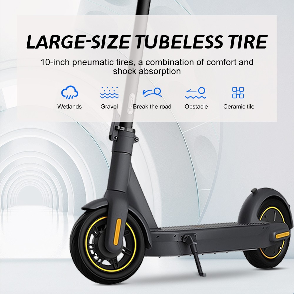 AOVOPRO AOVO Max Electric Scooter 10 Inch Pneumatic Tire 350W Rated Motor 35Km/h Max Speed 36V 15.6Ah Battery For 45-60km Range - Black 19 AOVO Max Electric Scooter 10'' Pneumatic Tire 350W Rated Motor 15.6Ah Battery for 45-60km Range 35km/h Max Speed - Black