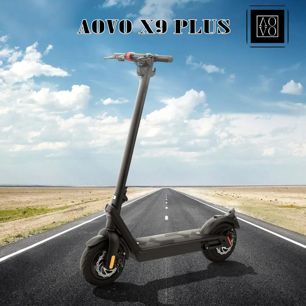 AOVO X9 Plus Electric Scooter 10'' Explosion-proof Tire 36V Rated 500W Motor 40km/h Max Speed 65km Range - Grey