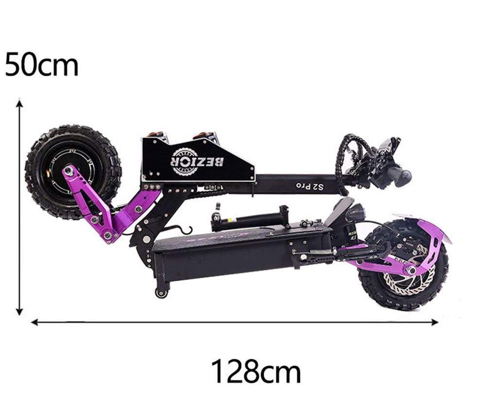 BEZIOR S2 PRO Electric Off-Road Scooter 11'' Wheel 1200W*2 Dual Motor 23Ah Battery 65km/h Max Speed 120kg Load