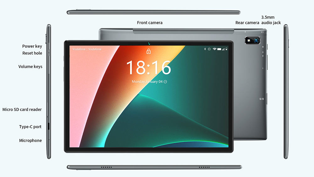 BMAX MaxPad I10 Pro UNISOC T310 10.1'' Full HD IPS Screen Tablet 4+64GB Android 11 4G LTE Network 6000mAh
