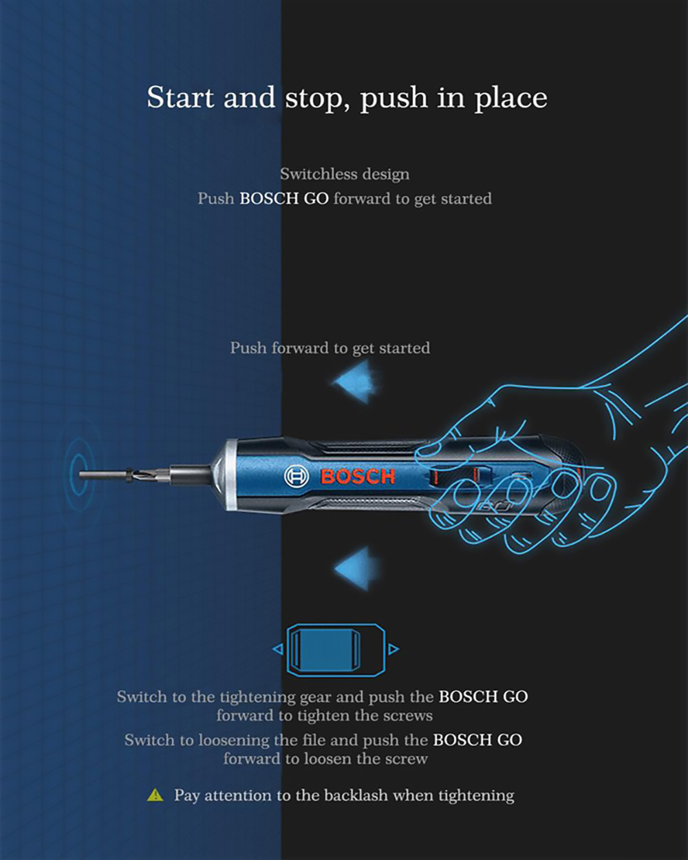 BOSCH GO Mini Electric Screwdriver 3.6V 1.5Ah Cordless Rechargeable Hand Drill Power Tool, 2.5-5Nm 6-Speed Torque Control