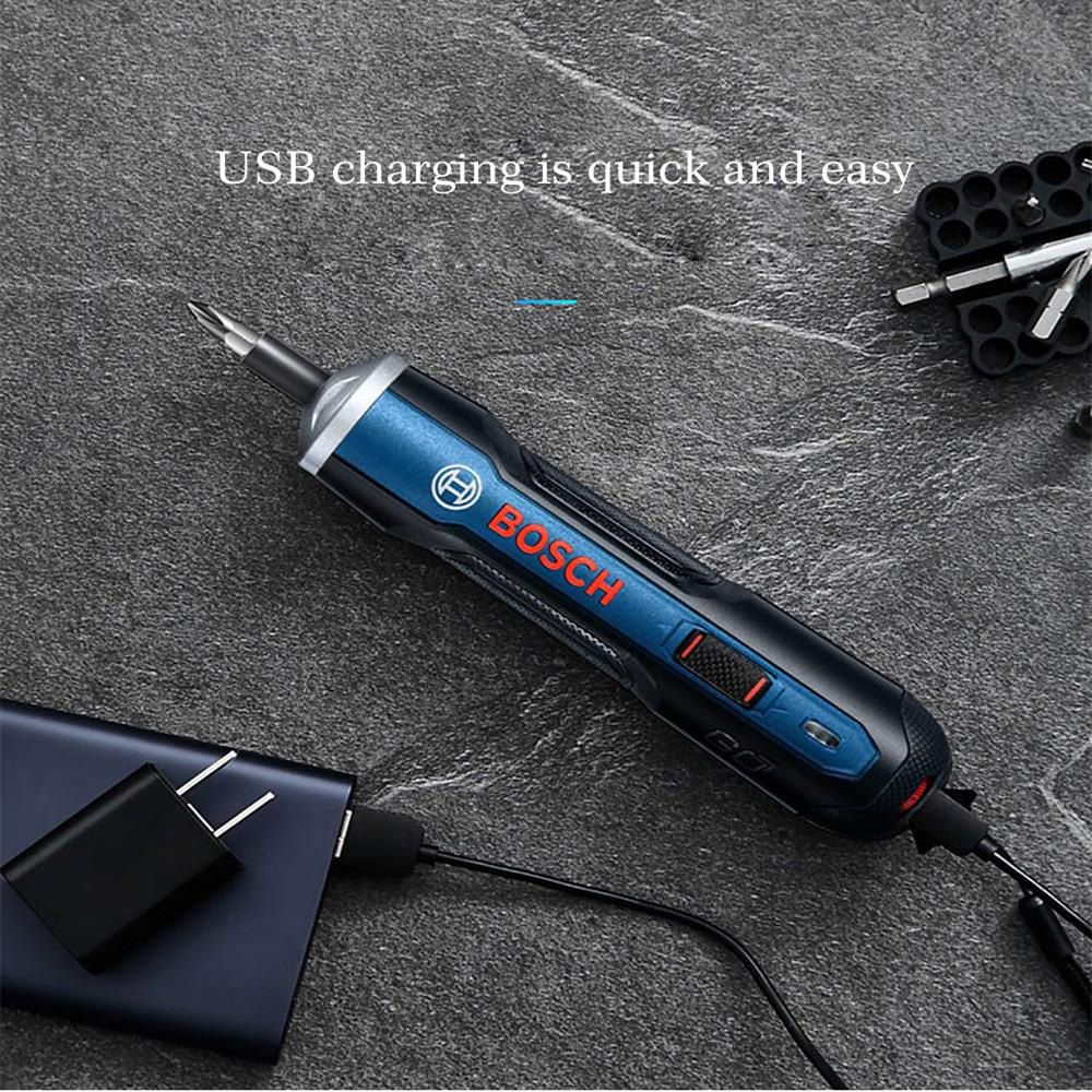 BOSCH GO Mini Electric Screwdriver 3.6V 1.5Ah Cordless Rechargeable Hand Drill Power Tool, 2.5-5Nm 6-Speed Torque Control