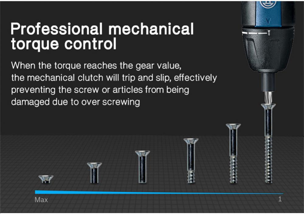 BOSCH GO2 Electric Screwdriver 3.6V 1.5Ah Cordless Rechargeable Hand Drill Power Tools, 0.2-5Nm 6-Speed Torque Adjustment, Smart Stop, Electronic Brake