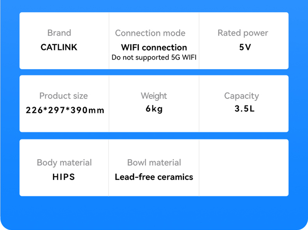 CATLINK CL-F-01 Cat Food Feeder, 3.5L Pet Smart Food Dispenser, Data Tracking, Dual Power Support, App Remote Control
