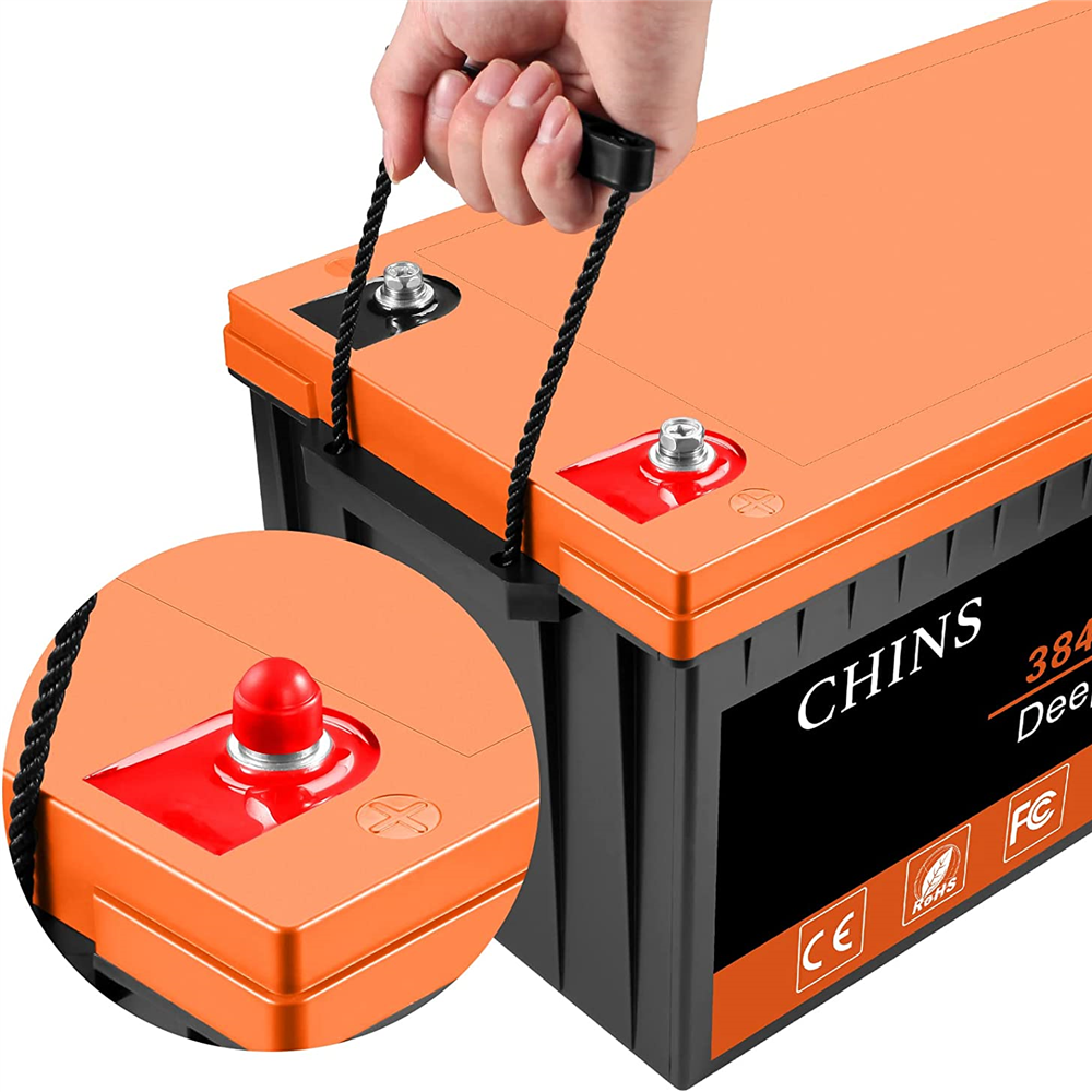 CHINS 12V 300Ah LiFePO4 Lithium Battery, Built-in 200A BMS, 3840Wh Power Capacity for RV Caravan Solar Off-Grid