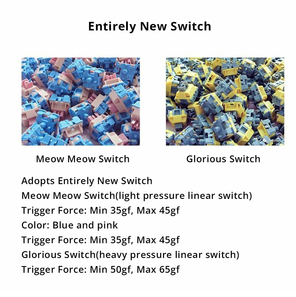 CoolKiller CK75 75% 80Keys Gasket Mount Hot Swap Tripe Mode Wireless Mechanical Keyboard RGB Backlight - Black Knight