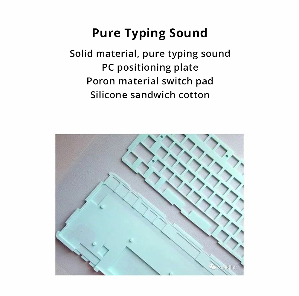 CoolKiller CK75 75% 80Keys Gasket Mount Hot Swap Tripe Mode Wireless Mechanical Keyboard RGB Backlight - Black Knight