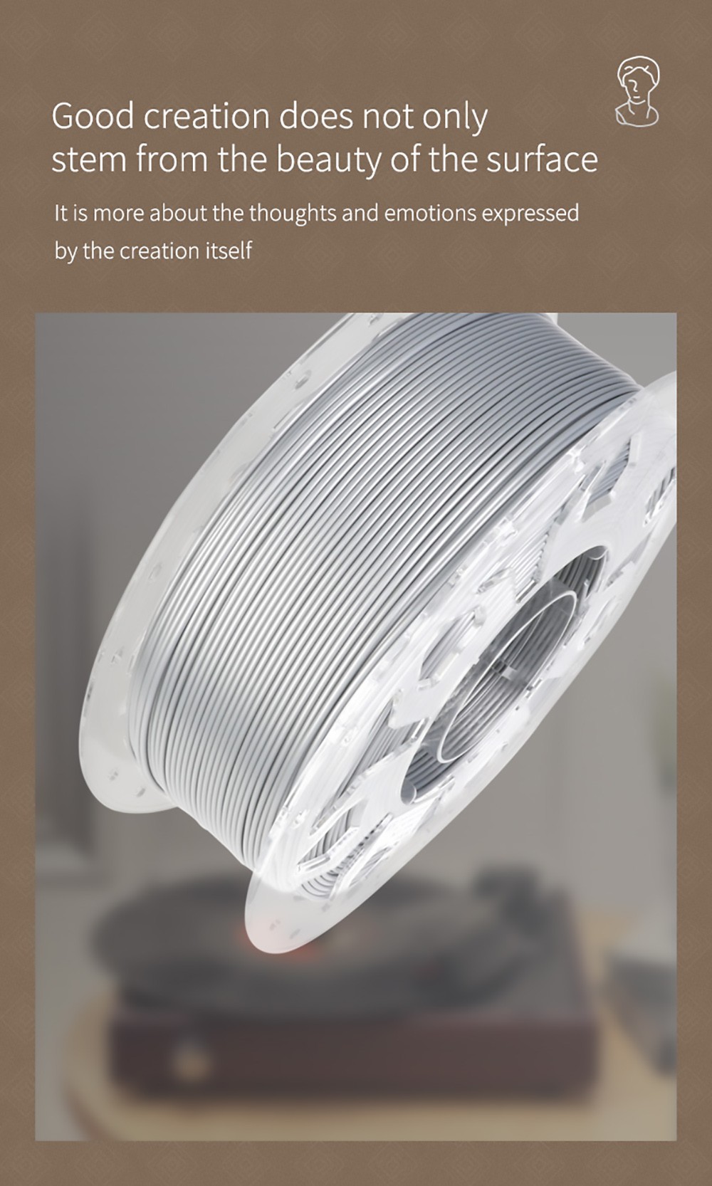 Creality CR-PLA 1.75mm 3D Printing Filament, Tolerance +/- 0.03mm, 1kg - White