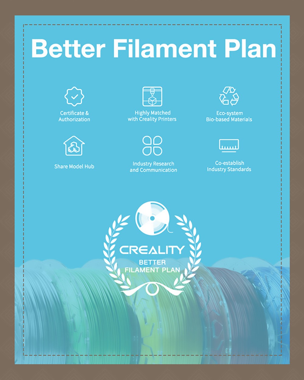 Creality CR-PLA 1.75mm 3D Printing Filament, Tolerance +/- 0.03mm, 1kg - White