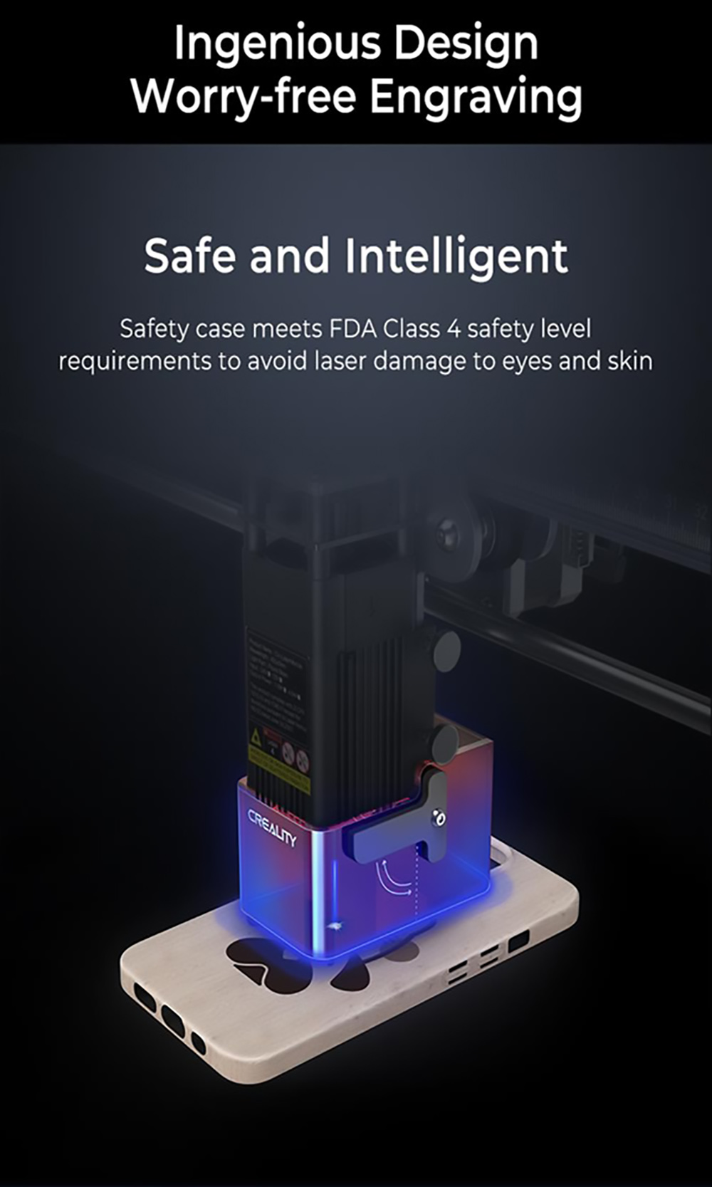 Creality Ender-3 S1/S1 Pro CV-LaserModule 24V 5W 3D Printer Part Precise Focusing Soot Absorption Engraving Laser Head