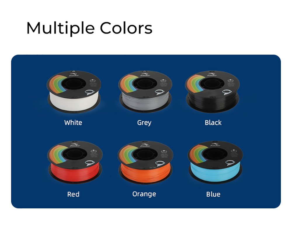 Creality Ender-PLA+ 1.75mm 3D Printing Filament, 40-100mm/s Printing Speed, 1kg - White