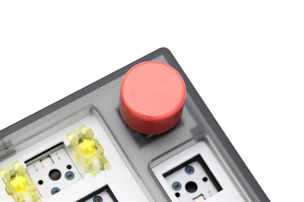 DUKHARO VN66 66 Keys 65% DIY Kit RGB Mechanical Gaming Keyboard Gasket Mount with Knob Control - White