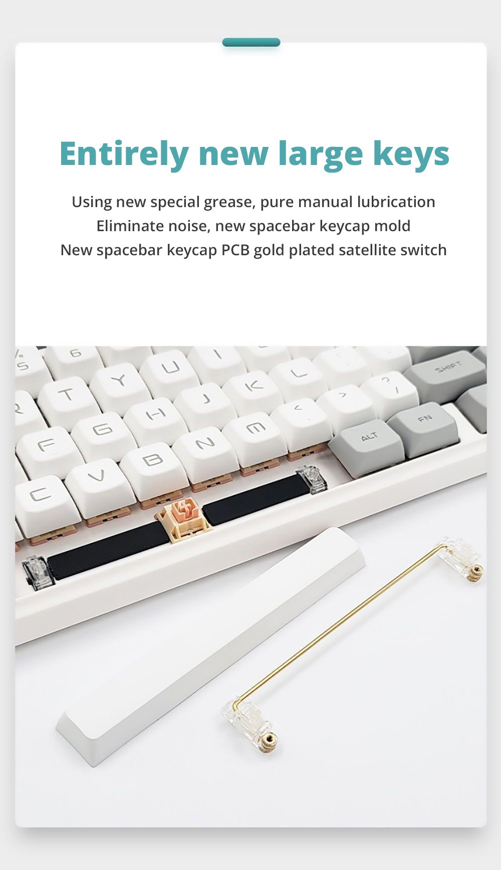 DUKHARO VN96 96% 96 key RGB Mechanical keyboard Gasket Mount with knob control Gateron Yellow - White