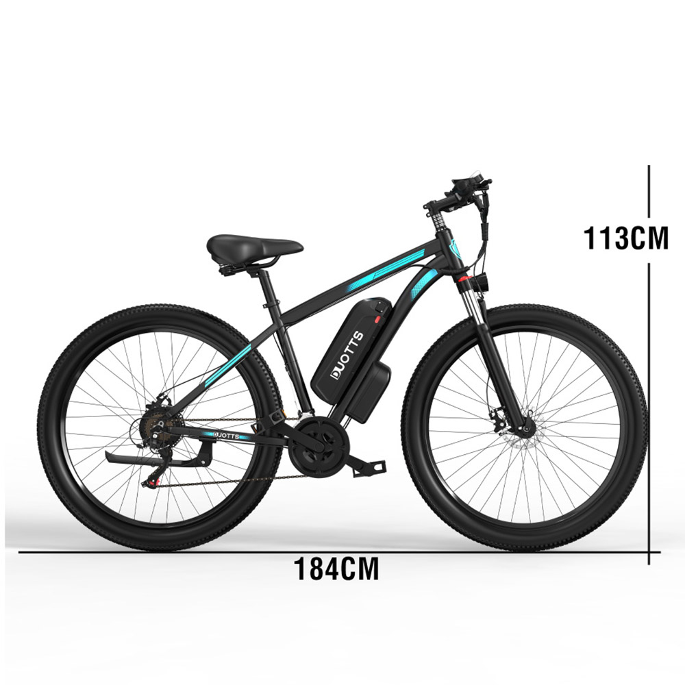 DUOTTS C29 Electric Bike 750W Mountain Bike 48V 15Ah Battery for 50km Range 50km/h Max Speed Shimano 21 Speed Gear