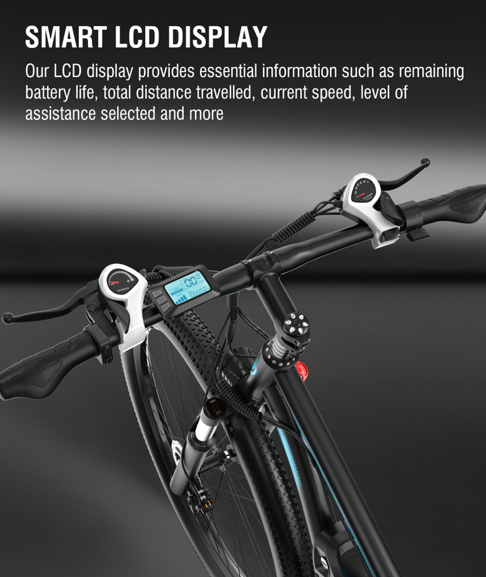 DUOTTS C29 Electric Bike 750W Mountain Bike 48V 15Ah Battery for 50km Range 50km/h Max Speed Shimano 21 Speed Gear