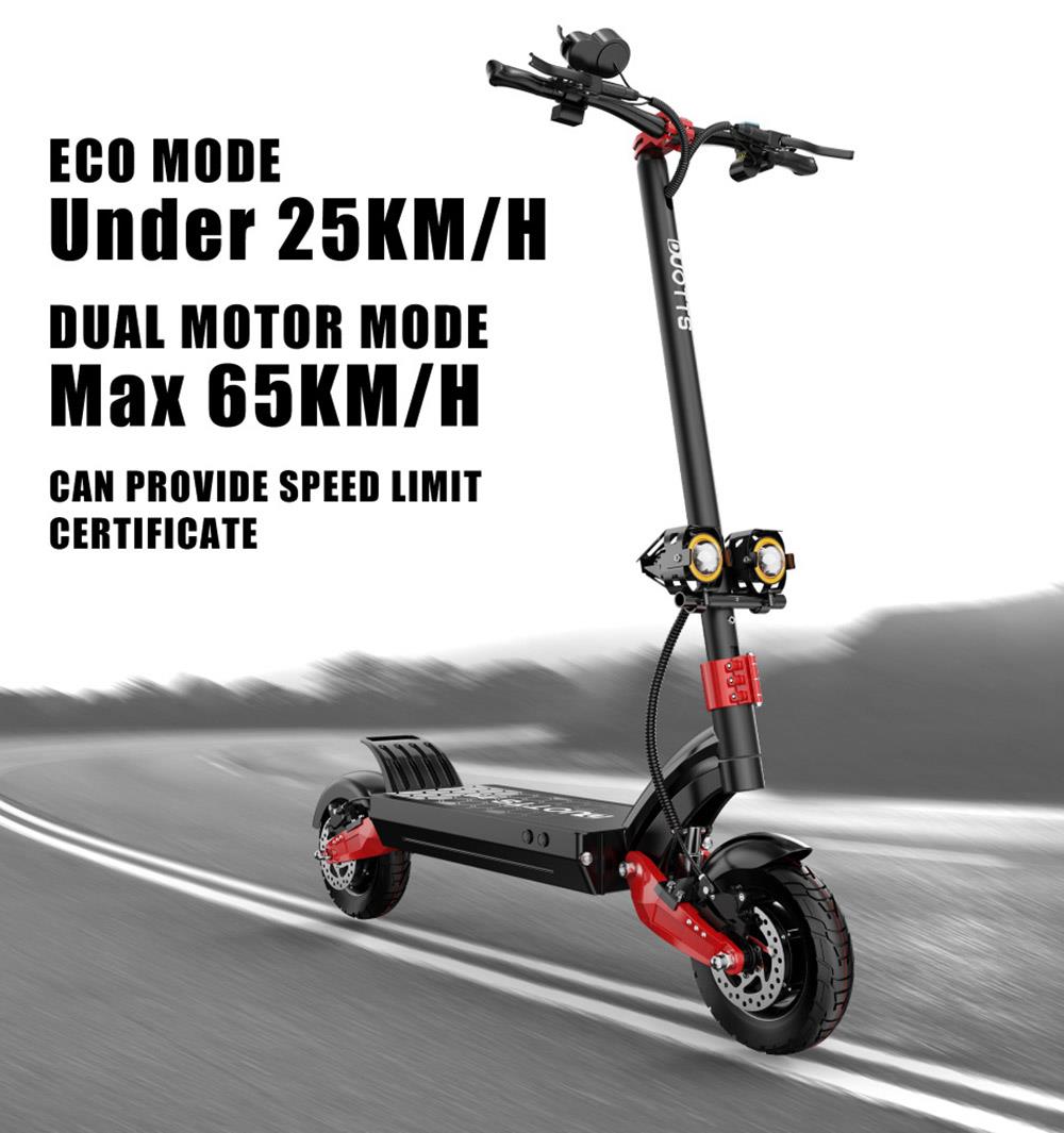 DUOTTS D10 Monopattino Elettrico con doppio motore 2*1600W batteria da 60V  20.8Ah velocità massima 65Km/h autonomia 65KM carico massimo 150kg con  sistema di frenata quadruplo - Sindrome da Shopping