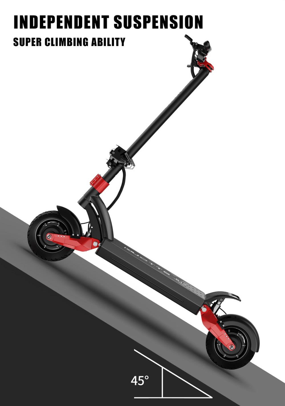 DUOTTS D10 Electric Scooter 1600W*2 Dual Motor 60V 20.8Ah Battery 65km/h Max Speed 150kg Load