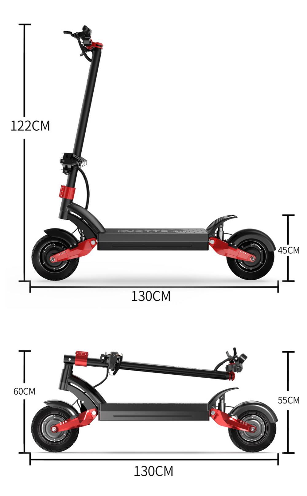 DUOTTS D10 Electric Scooter 1600W*2 Dual Motor 60V 20.8Ah Battery 65km/h Max Speed 150kg Load