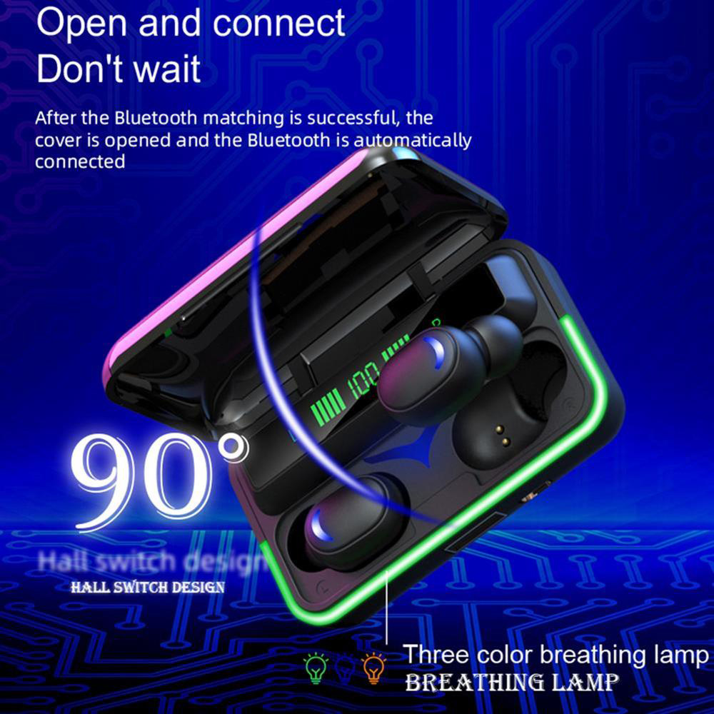 E10 TWS Gaming Wireless Bluetooth 5.1 Low Latency Hi-Fi Stereo Stereo Headphones Black
