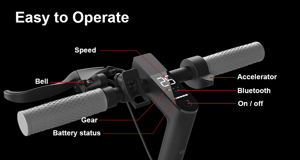 Electric Scooter 8.5'' Tire 350W Brushless Motor 10.4Ah Battery for 30km Mileage 32km/h Max Speed