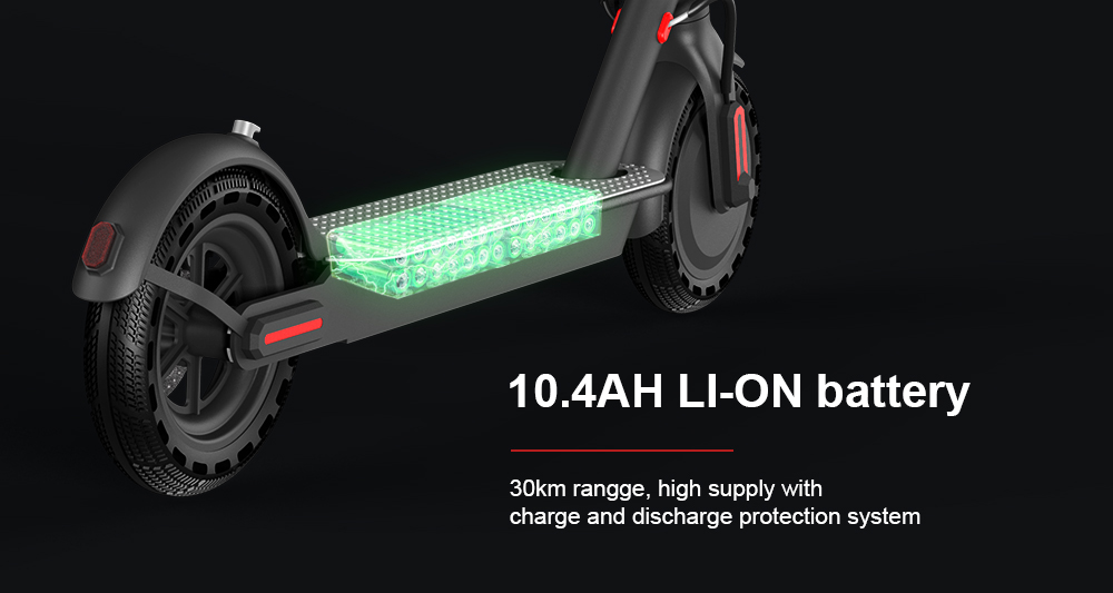 Electric Scooter 8.5'' Tire 350W Brushless Motor 10.4Ah Battery for 30km Mileage 32km/h Max Speed