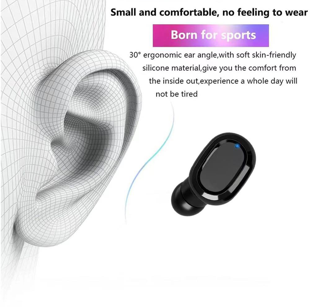 F6D TWS Earbuds Touch Bluetooth 5.0 True Wireless Stereo Headset for Sports - White